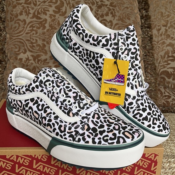 Vans Old Skool Stacked Uv Ink Leopard/True White M - Picture 8 of 16